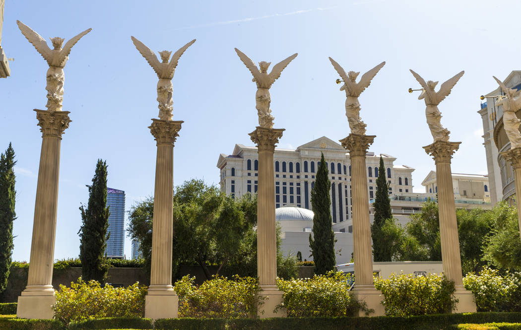 Caesars Palace is seen on Tuesday, Oct. 8, 2019 in Las Vegas. Caesars Entertainment Corp. annou ...