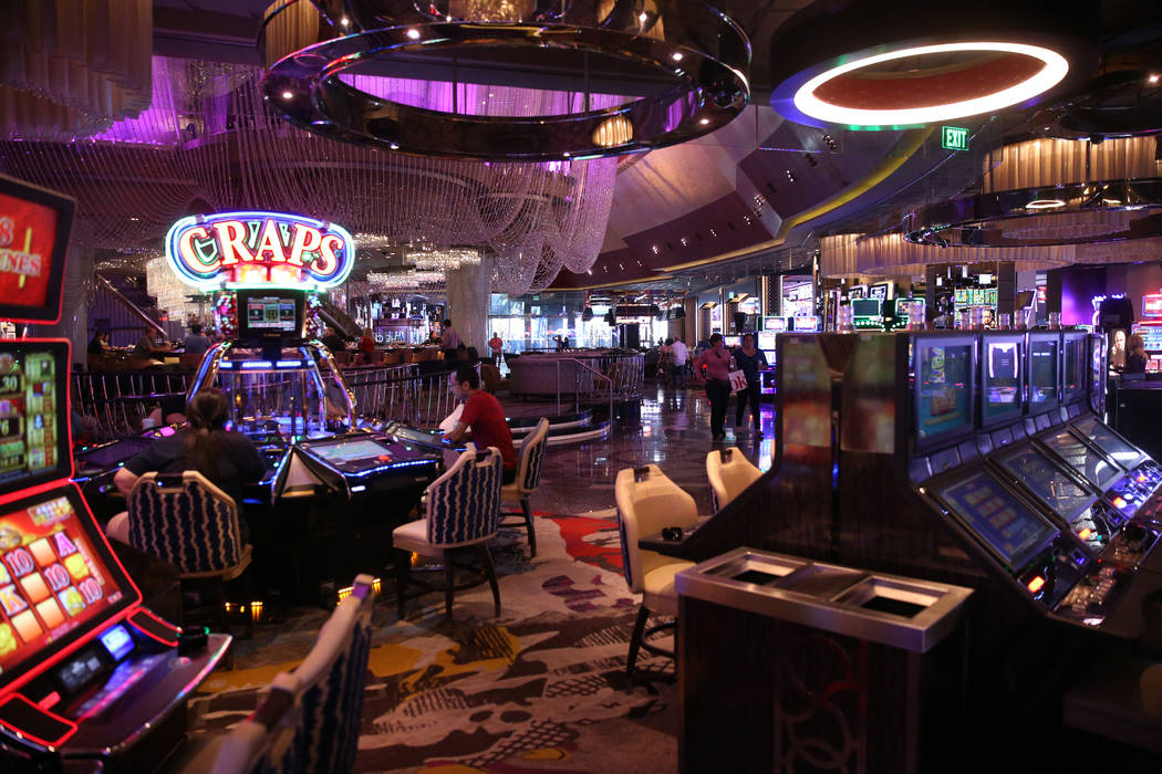 The casino floor at the Cosmopolitan hotel-casino in Las Vegas, Tuesday, Oct. 8, 2019. (Erik Ve ...