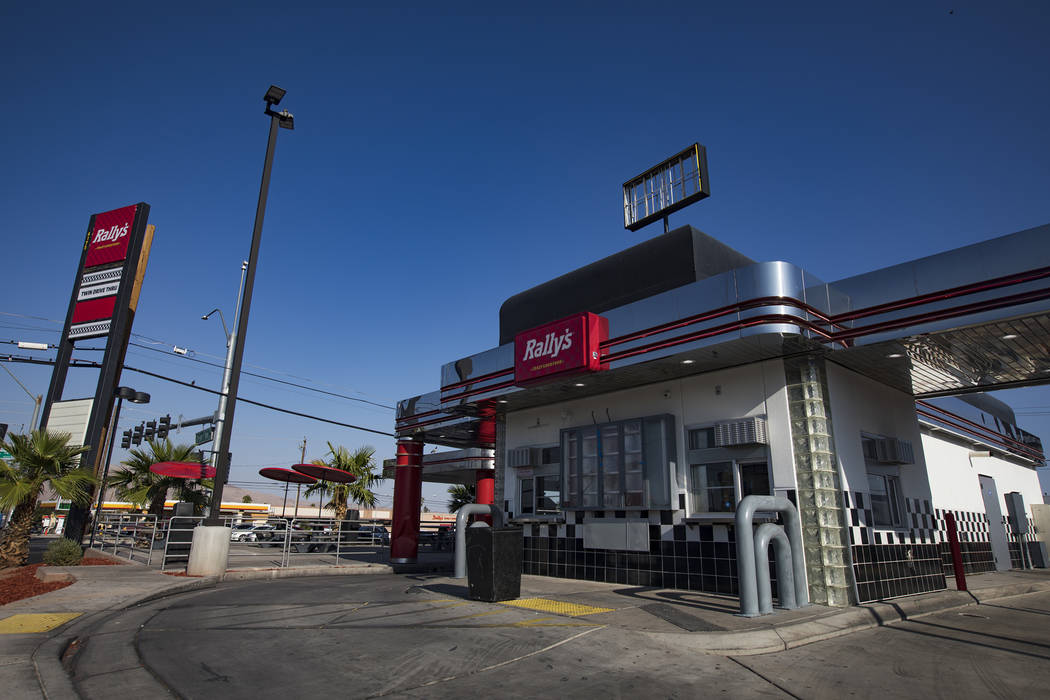 The Rally's fast food restaurant on Desert Inn Road and Boulder Highway in Las Vegas, Wednesday ...