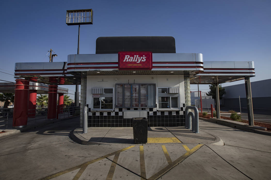 The Rally's fast food restaurant on Desert Inn Road and Boulder Highway in Las Vegas, Wednesday ...