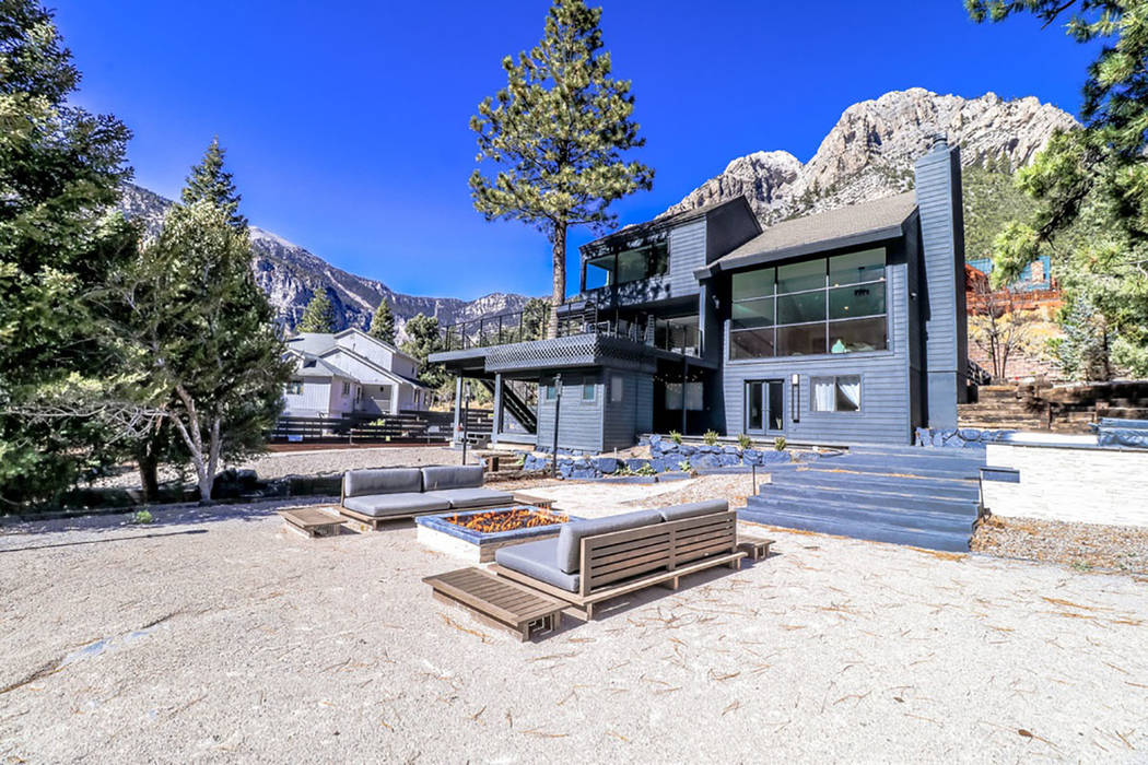 The home's yard features a fire pit for those chilly mountain nights. (Tonya Harvey/Real Estate ...