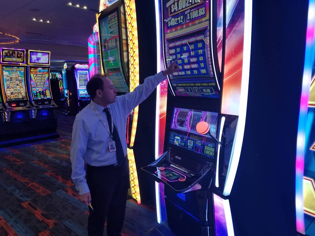 This is "Jeopardy!", a new slot machine game produced by IGT that will be demonstrated at this ...