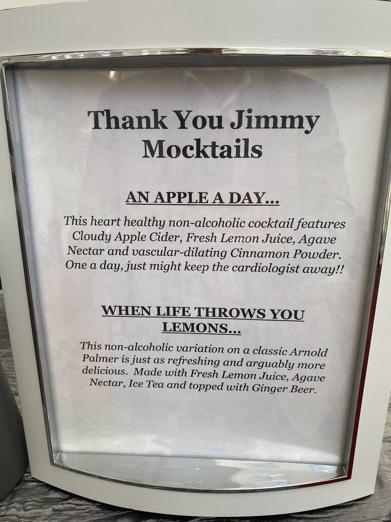 Some mocktails created to honor Jimmy Kimmel at the Cleveland Clinic Lou Ruvo Center for Brain ...