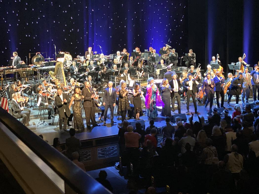 The "Viva Las Vegas" finale at "A Very Vegas Showcase" on Saturday, Oct. 12, 2019. (John Katsil ...