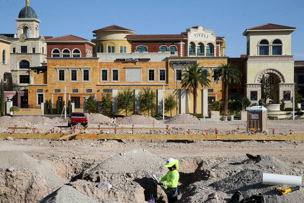 Site work continues on a new Calida Group apartment complex at 8791 Alta Drive in Las Vegas nex ...