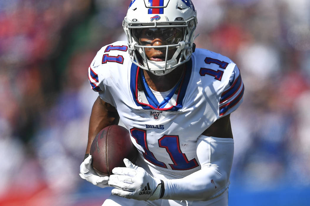 Buffalo Bills' Zay Jones (11) during the first half of an NFL football game against the Cincinn ...