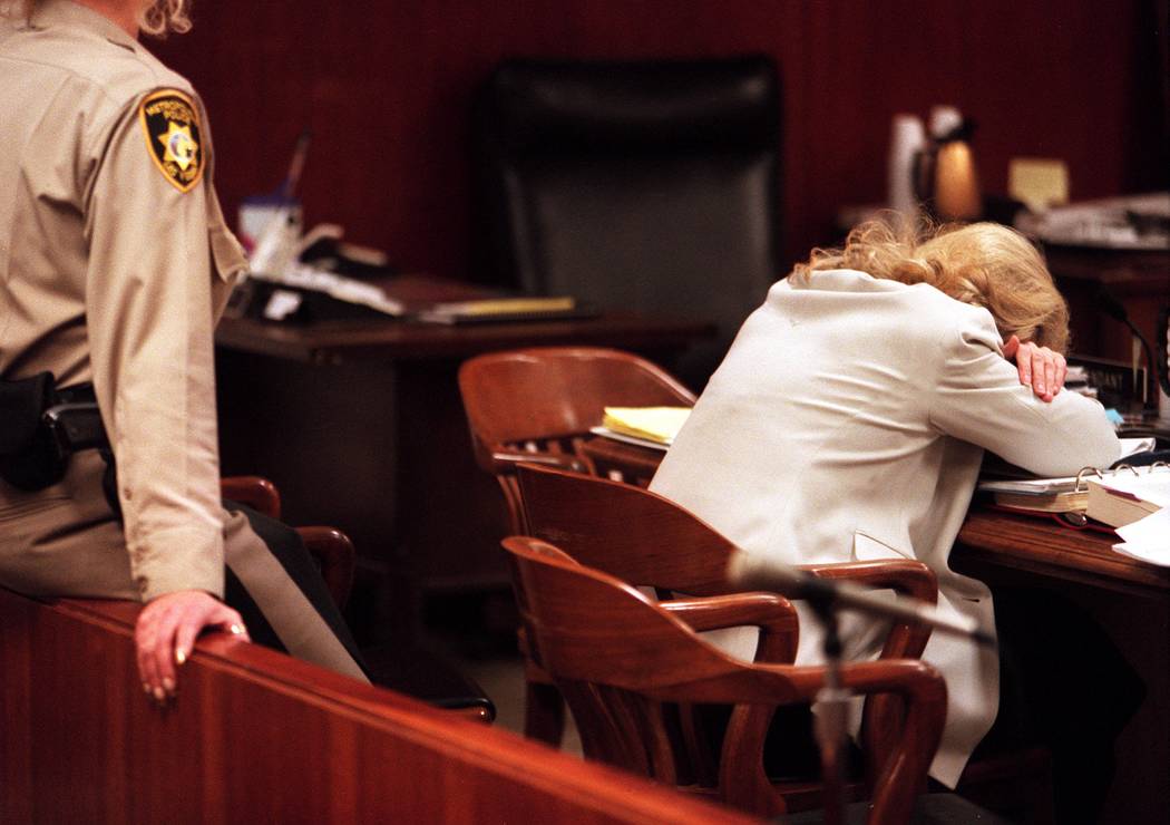 Margaret Rudin relaxes during a break in trial. (Las Vegas Review-Journal file)