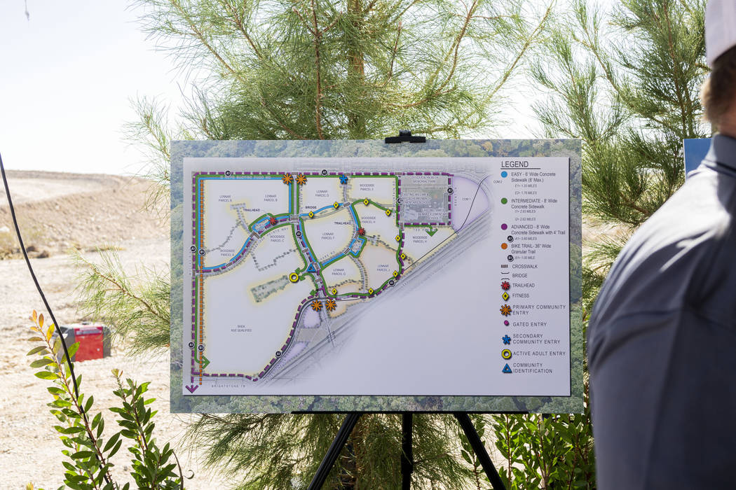 A map outlining what the new Sunstone community, masterplanned with greenery and "smart ho ...
