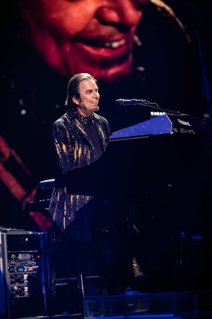 Johnathan Cain is shown on opening night of Journey's residency at the Colosseum at Caesars Pal ...