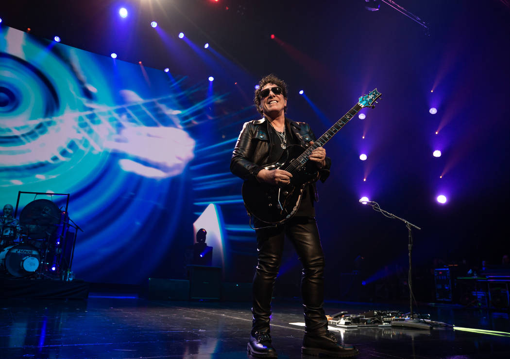 Neal Schon is shown on opening night of Journey's residency at the Colosseum at Caesars Palace ...