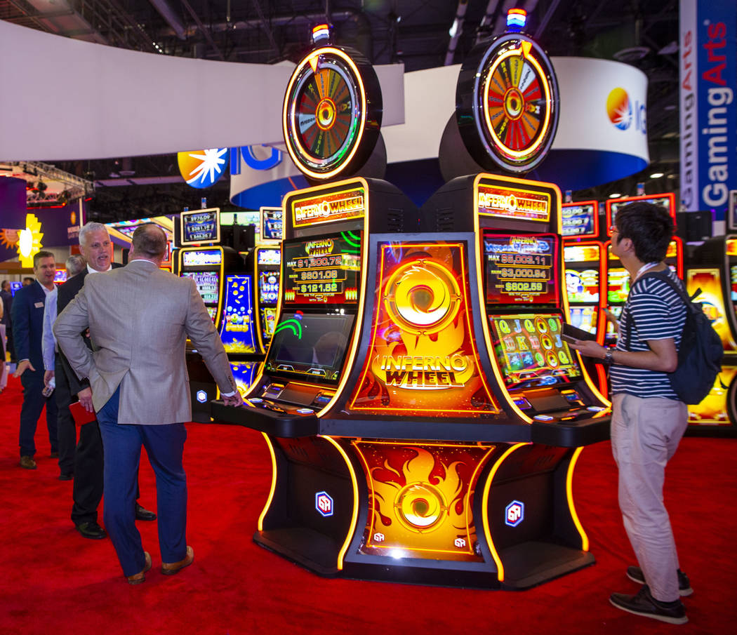 Inferno Wheel is one of the newest games on display in the Gaming Arts exhibition space during ...