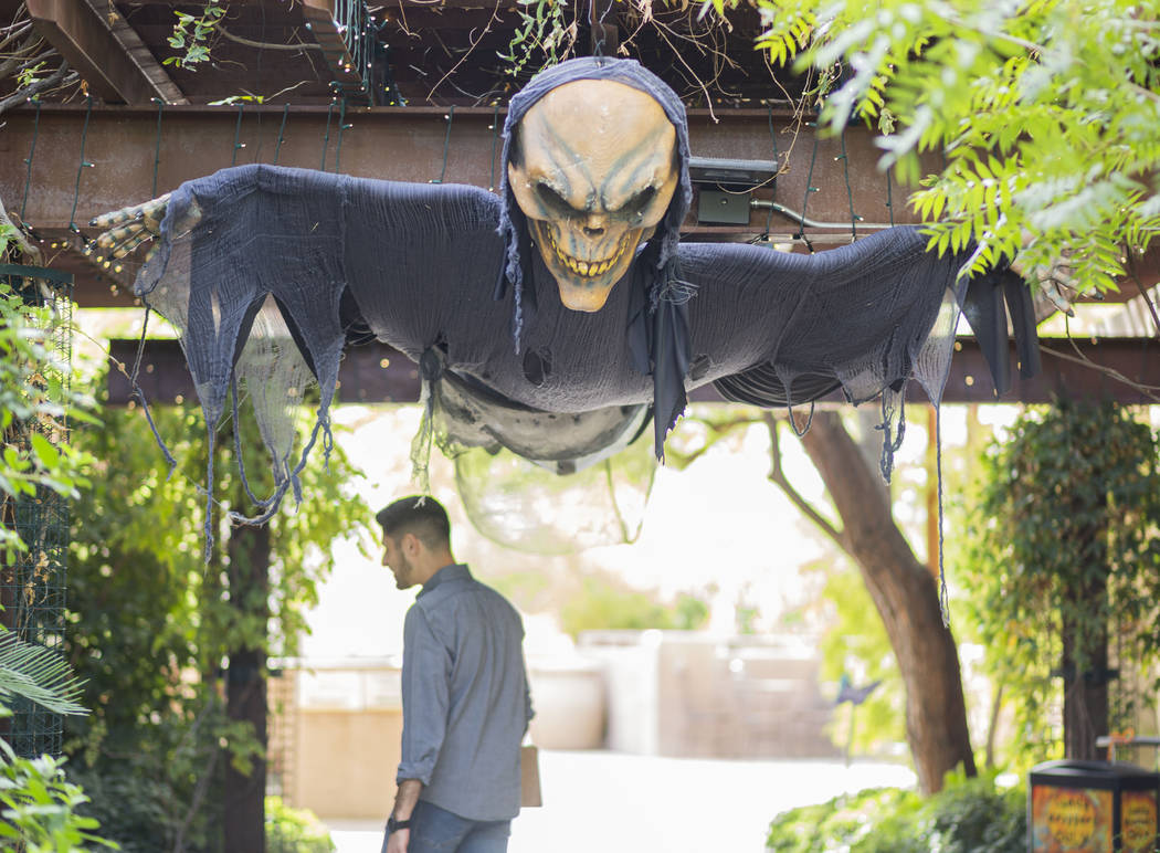 Events coordinator Nick Tulli gives a tour of the decorations for the family friendly Haunted H ...