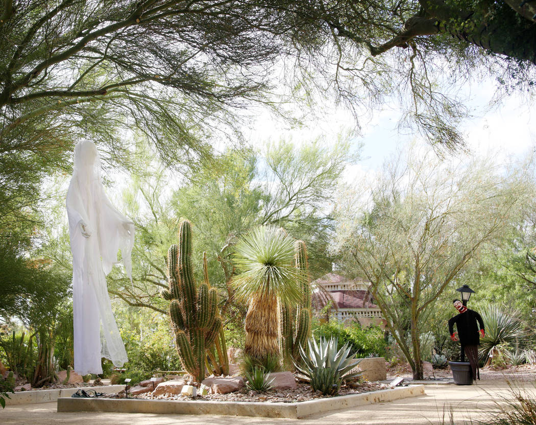 Decorations for the family friendly Haunted Harvest at the Springs Preserve in Las Vegas on Thu ...