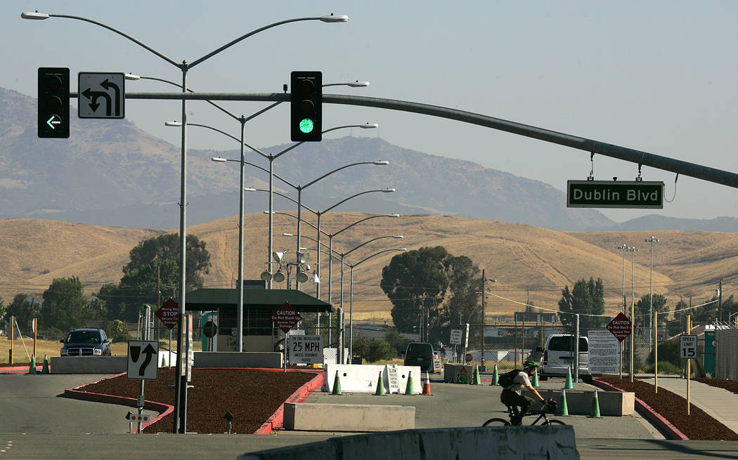 FILE - This July 20, 2006, file photo, shows the entrance to Camp Parks, which houses the Feder ...