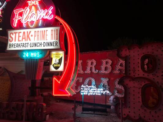 "Stain Boy" hides in a corner at “Lost Vegas: Tim Burton @ The Neon Museum presented by the E ...