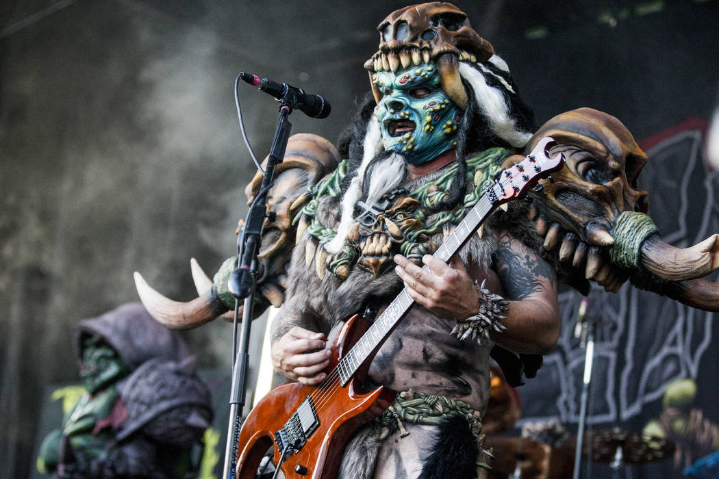 Brent Purgason (Pustulus Maximus) of GWAR performs at Vans Warped Tour at the Hard Rock Hotel a ...