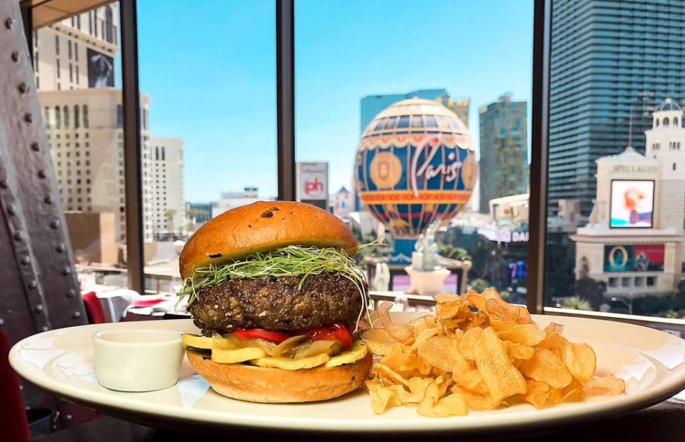 Eiffel Tower Restaurant Lamb burger. (Lindsay Widdel)