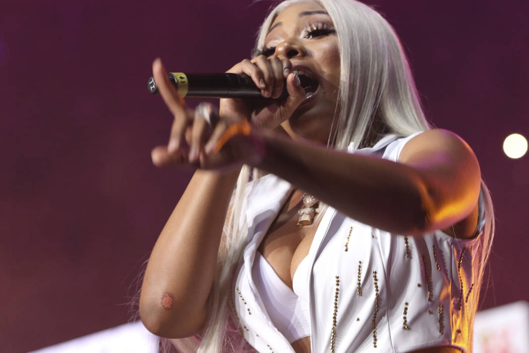 Megan Thee Stallion performs during the Hot 107.9 Birthday Bash 2019 at State Farm Arena on Sat ...
