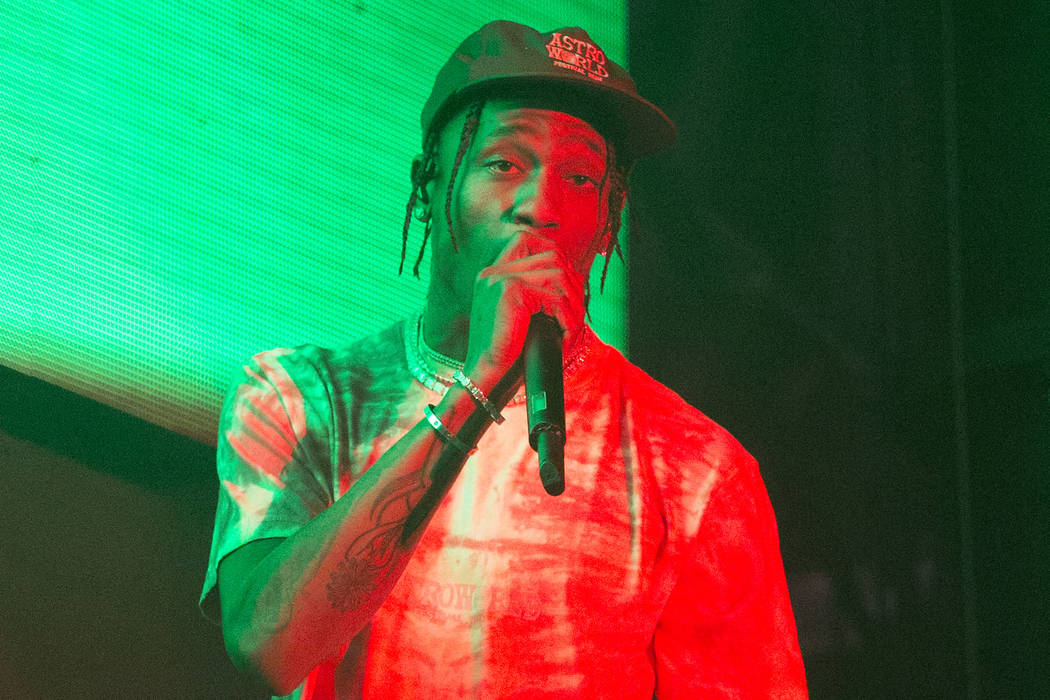 Travis Scott performs performs on Day 2 of the 2019 Firefly Music Festival at The Woodlands on ...
