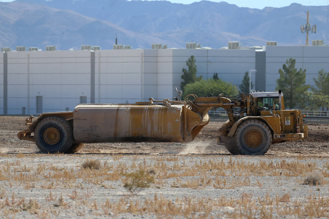 Construction at the intersection of Washburn Road and Statz Street in North Las Vegas, Wednesda ...