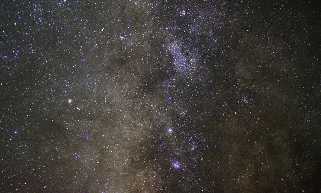 A detailed view of the Milky Way galaxy during the final day of the annual astronomy festival a ...