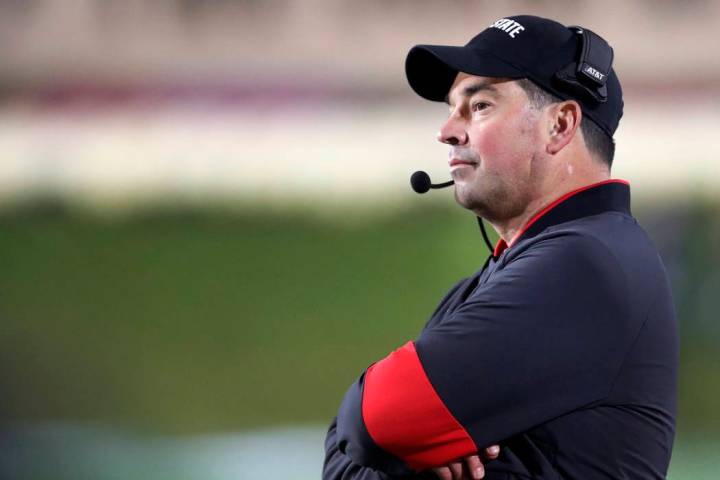 Ohio State head coach Ryan Day looks out over the field during the second half of the team's NC ...