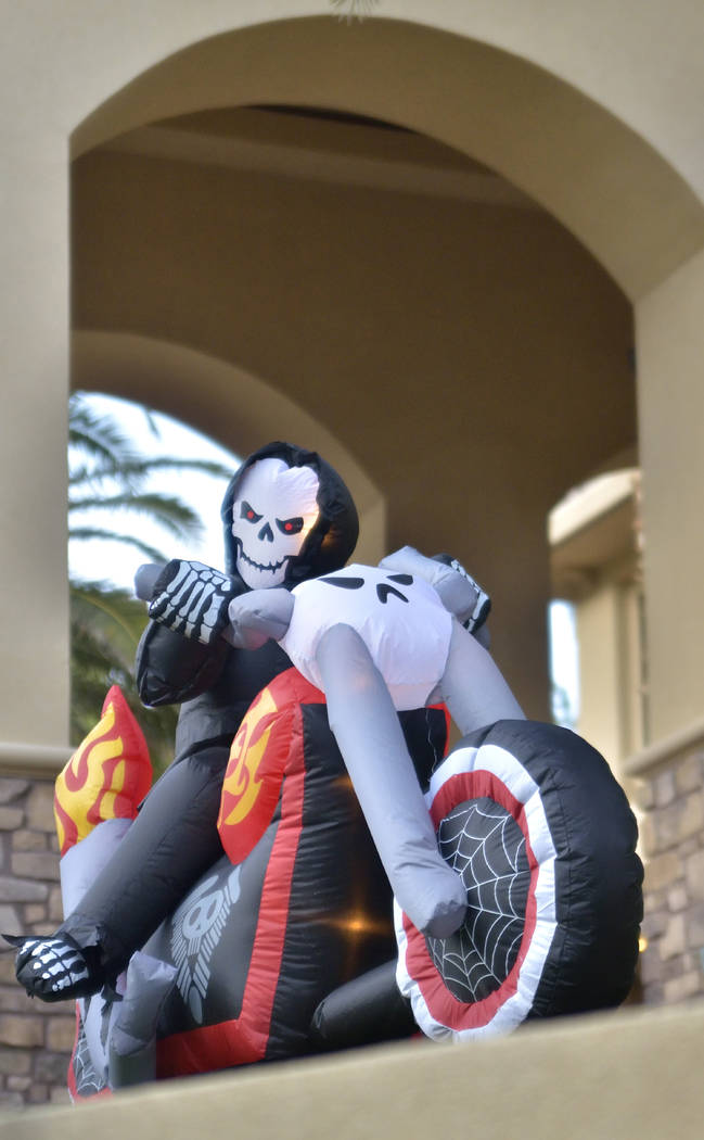 A Halloween decoration is shown at the Red Rock Country Club on Halloween night last year. (Bil ...