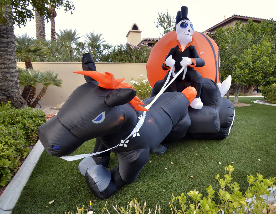 Halloween decorations adorn a Red Rock Country Club home. (Bill Hughes Real Estate Millions)