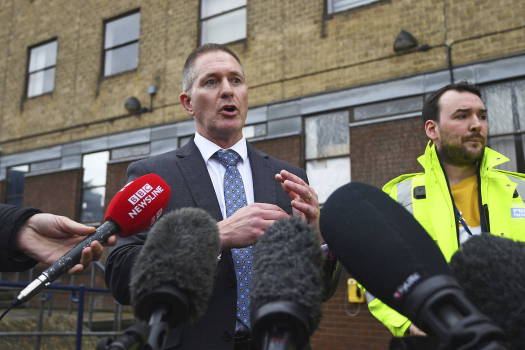 Detective Chief Inspector Martin Pasmore speaks to the media during a press conference at Grays ...