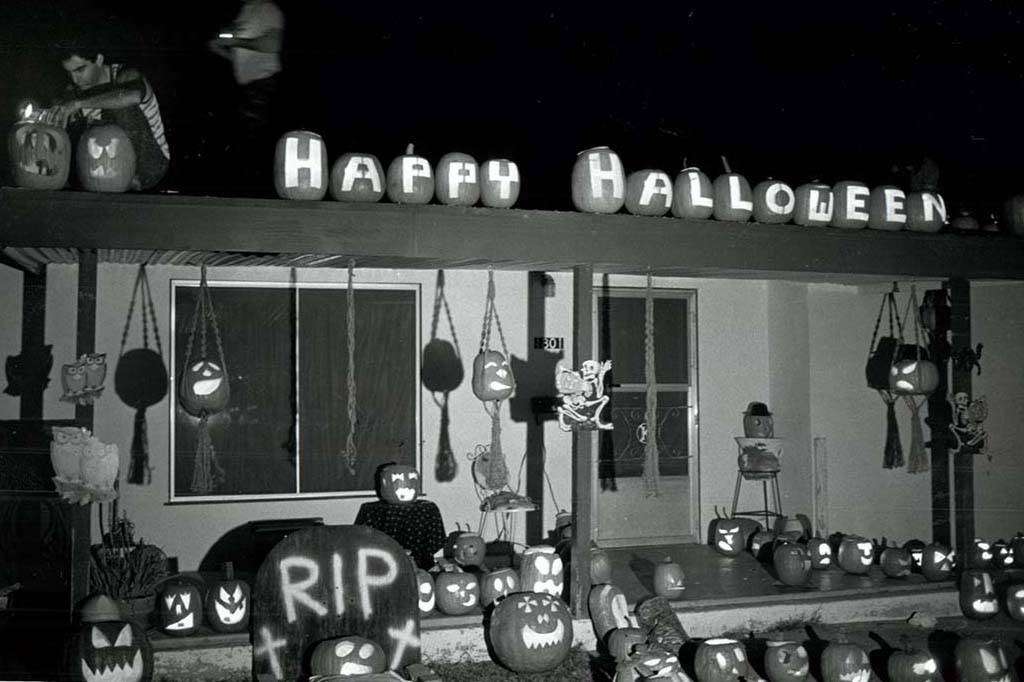 Three-hundred pumpkins died an honorable death to serve as decorations for this home. (Jim Laur ...