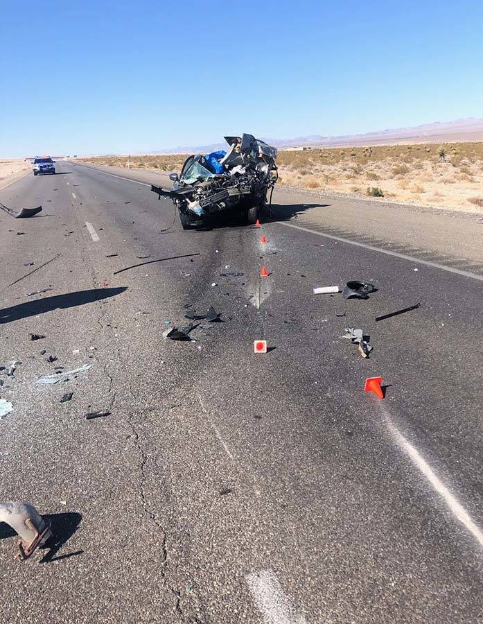 One person was killed in a crash on northbound U.S. Highway 95 northwest of Las Vegas on Tuesda ...