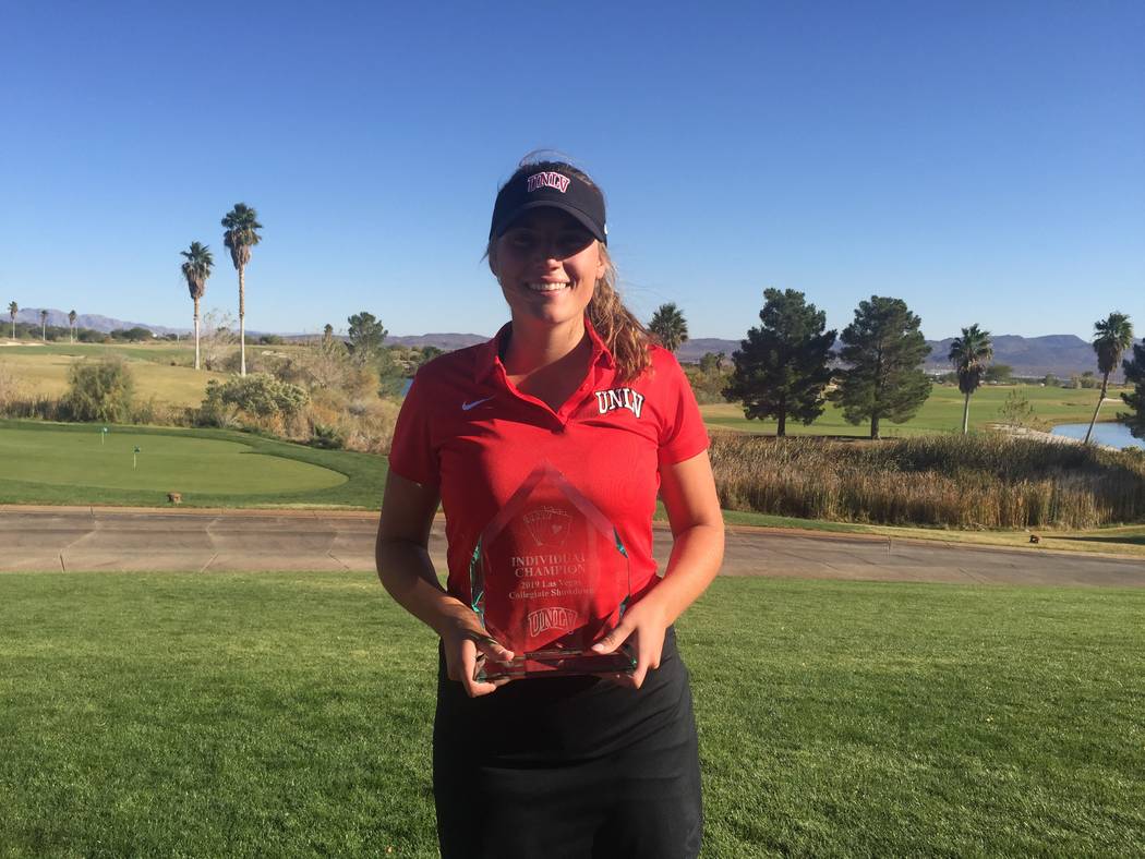 UNLV women's golf freshman Elina Saksa was co-medalist of the Las Vegas Collegiate at Boulder C ...