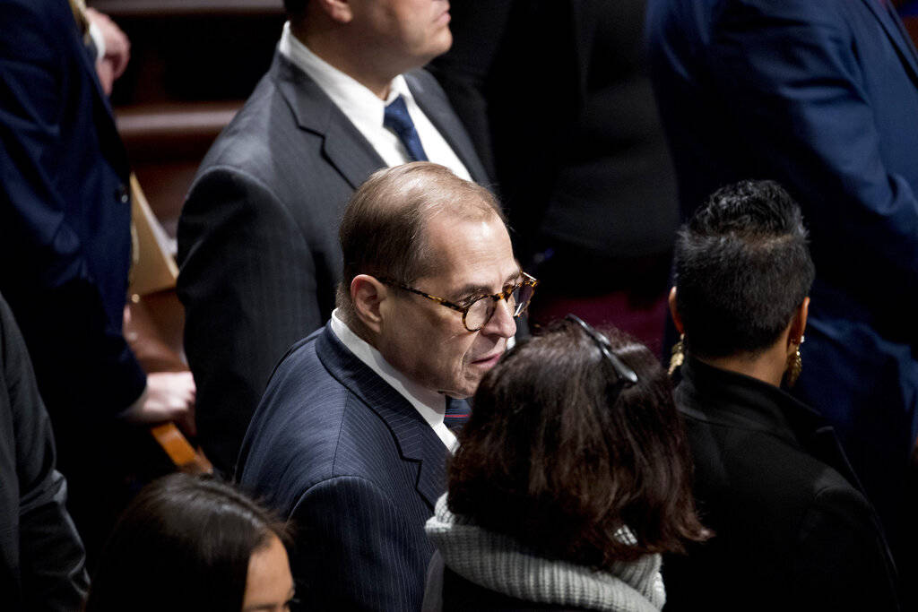 House Judiciary Committee Chairman Rep. Jerrold Nadler, D-N.Y., is seen on the House floor as t ...