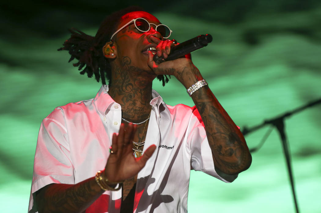 Wiz Khalifa performs at the Ambassador stage during the second day of the Life is Beautiful fes ...