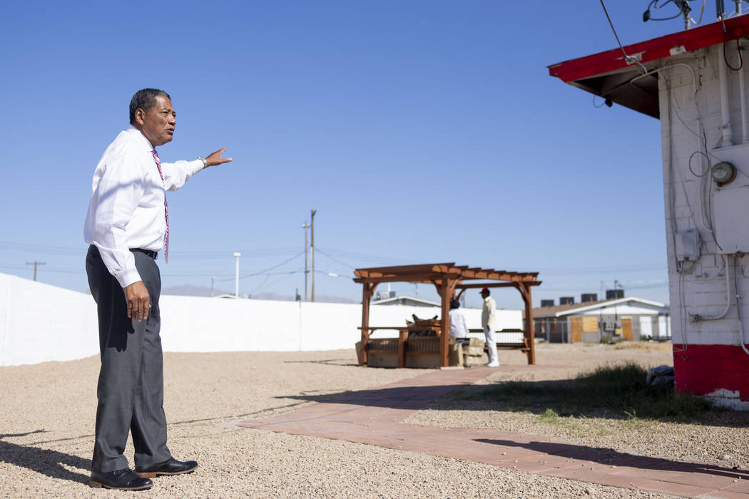 Veterans Program Director at American Legion Post 10 Commander Grady Hayes shows the renovation ...