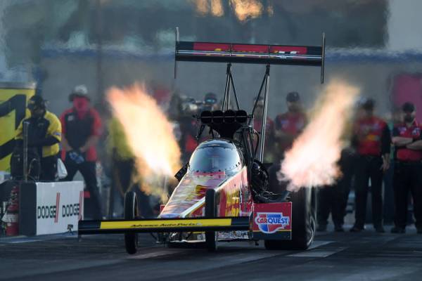 Brittany Force set a national record with a speed of 338.17 mph in Top Fuel qualifying for the ...
