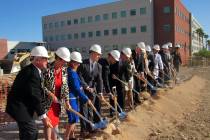 Officials break ground Oct. 17 on a $98 million, five-story patient tower at Centennial Hills H ...