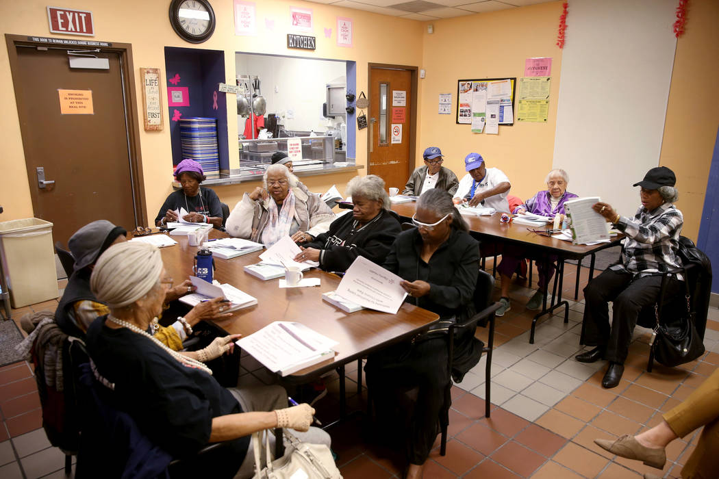 Seniors attend "Chronic Pain Self-Management" class at Martin Luther King Jr. Senior ...