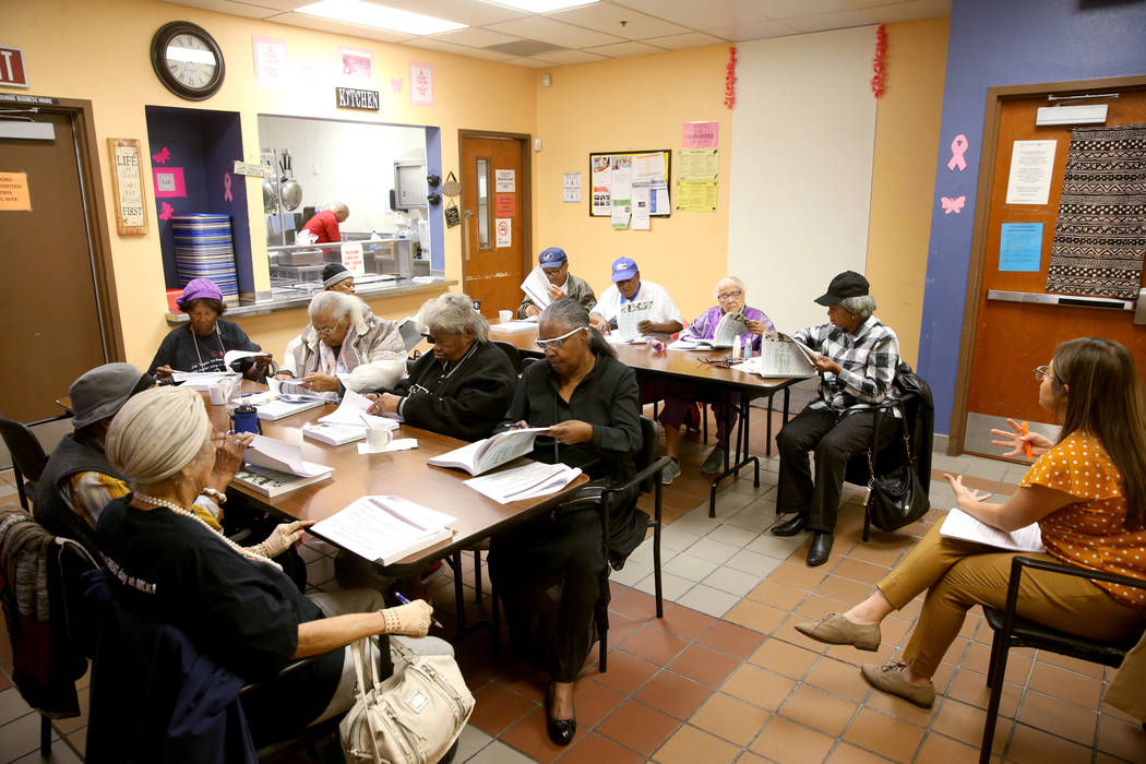 Victoria Alejandre teaches "Chronic Pain Self-Management" class at Martin Luther King ...