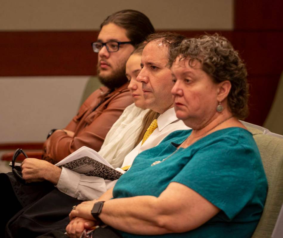 Paula Davis' family from left, cousin, James Miraglia, sister Rachel Davis, father Sean Davis, ...