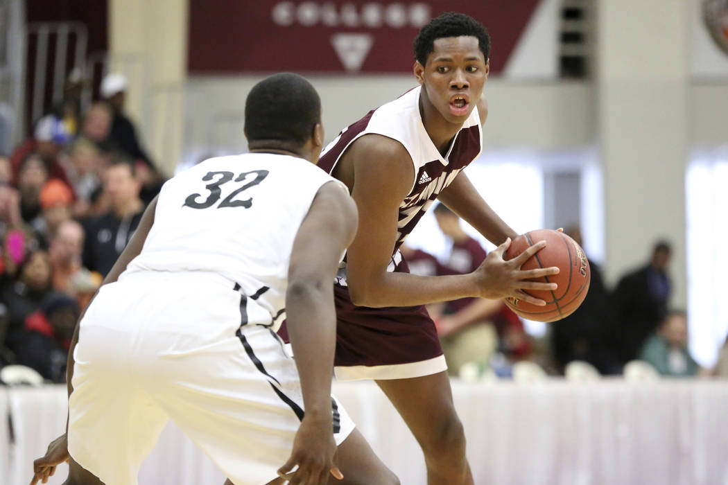 St. Anthony's Charles Bassey (23) in action against Hudson Catholic during a high school basket ...