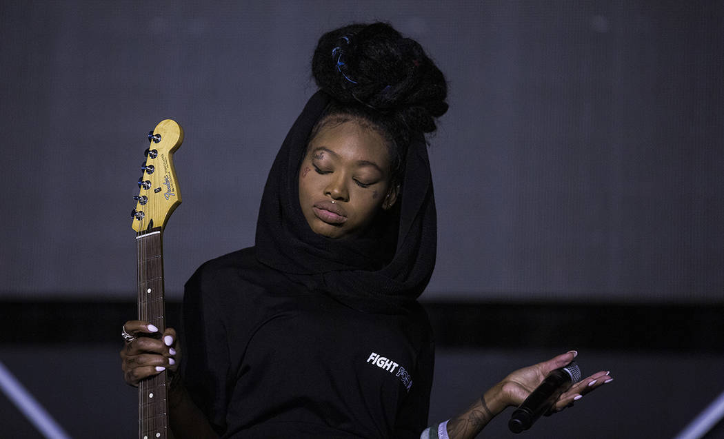 Summer Walker performs on the Roll the Dice stage during the Day N Vegas music festival on Frid ...