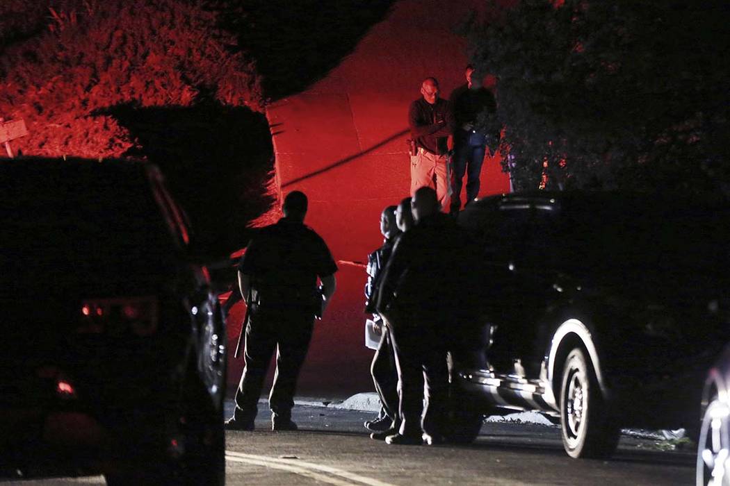 Contra Costa County Sheriff deputies investigate a multiple shooting in Orinda, Calif., on Thur ...