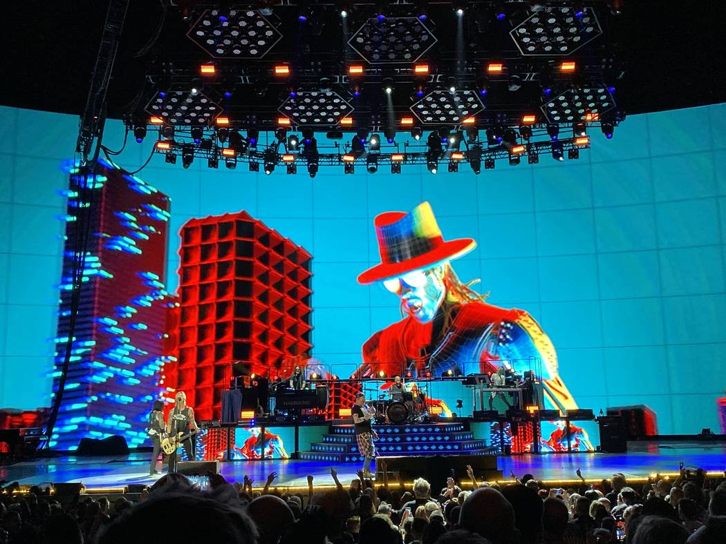 Guns N' Roses is shown at the Colosseum at Caesars Palace during the final leg of the band's "N ...
