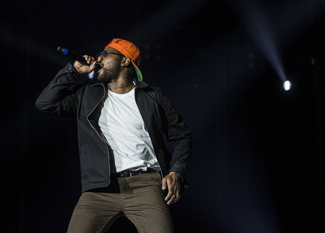 Schoolboy Q performs on the Jackpot stage during Day N Vegas music festival on Sunday, Nov. 3, ...