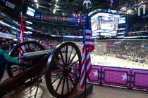 The Columbus Blue Jackets Cannon at the NHL All-Star Game Skills Competition, Jan. 24, 2015, at ...