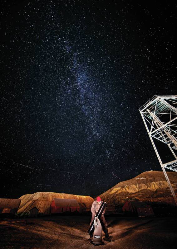 Astronomer Russ Gartz views the dark sky from a spot at the Tonopah Historic Mining Park on Wed ...