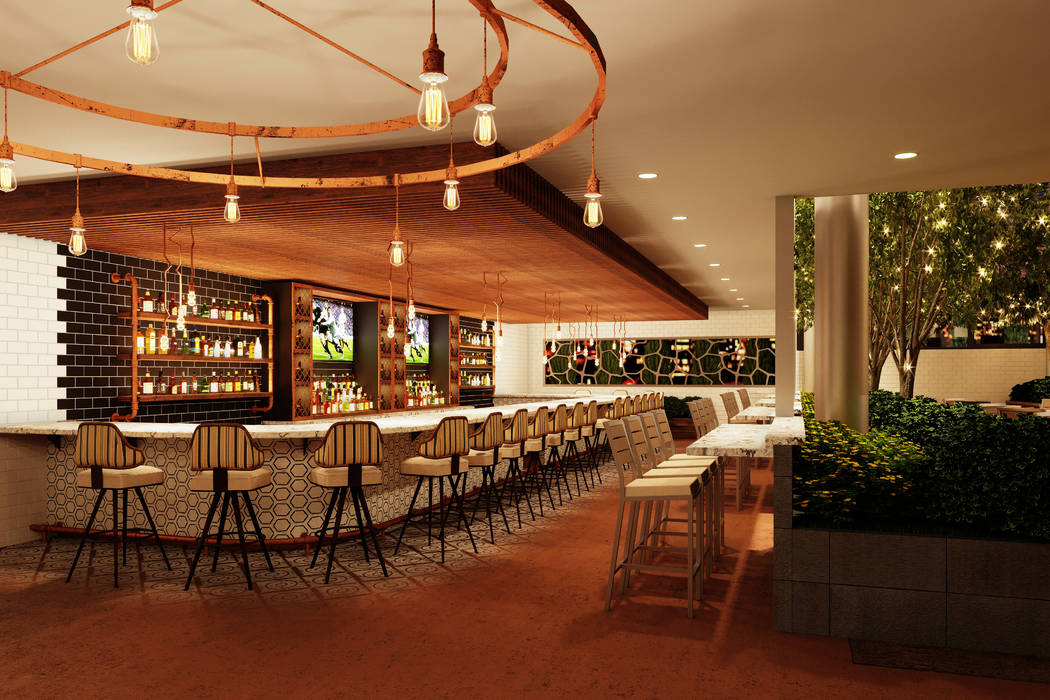 Ellis Island rendering Beer garden first floor bar. (Ellis Island)