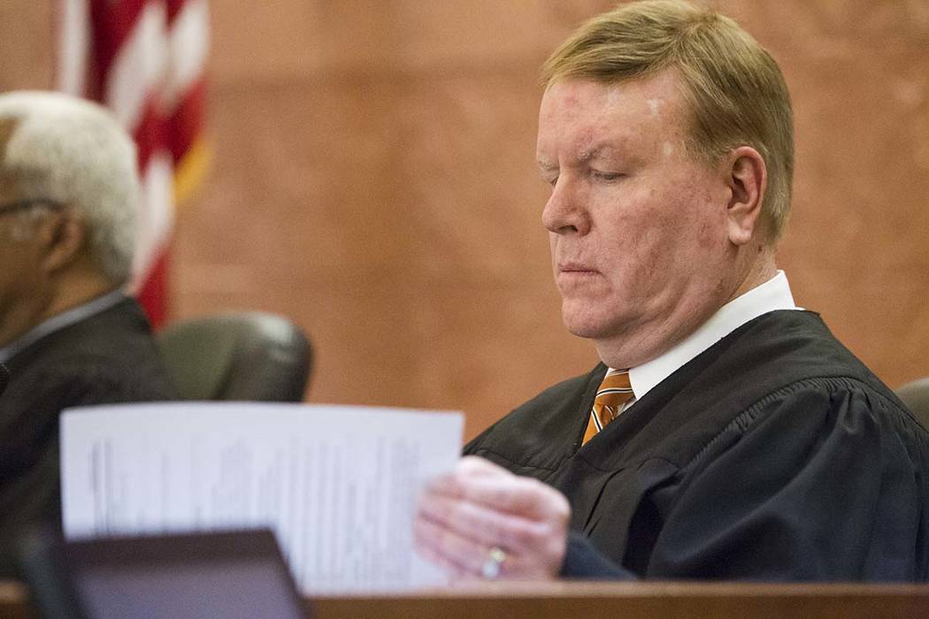 Nevada Supreme Court Justice Mark Gibbons will not seek reelection to his post in 2020. (Erik V ...