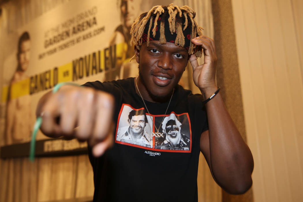 Online celebrity KSI poses at the MGM Grand casino-hotel in Las Vegas, Friday, Nov. 1, 2019. (E ...